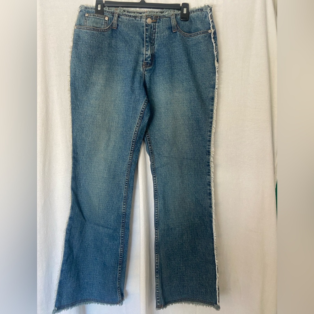 No Boundaries Stretch Jeans with Fringe going down both sides Size 13